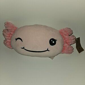 Pink Winking Axolotl Plush Pillow Toy Decor Own Your Magic Little Brownie OYM